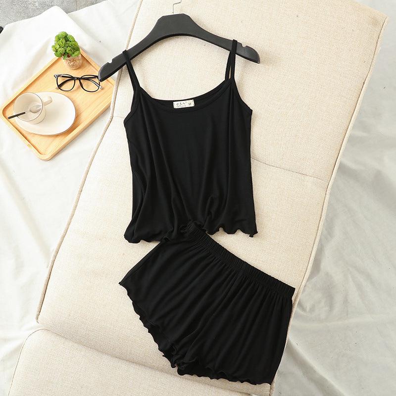 BLACK WOMEN 2 PCS CAMI SET