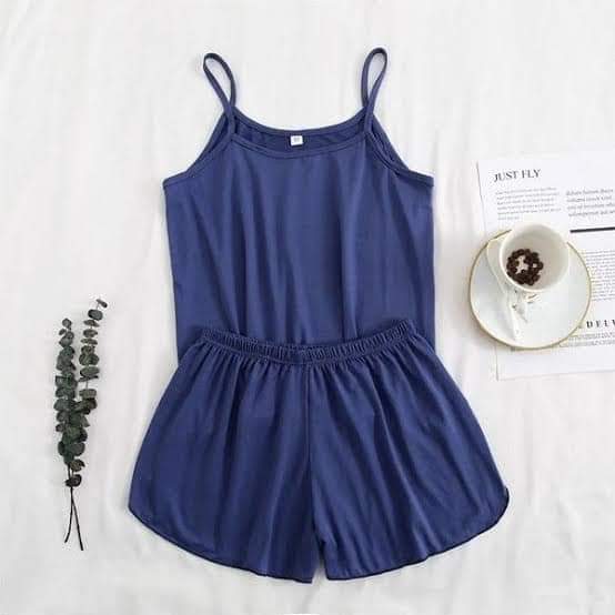 BLUE WOMEN 2 PCS CAMI SET