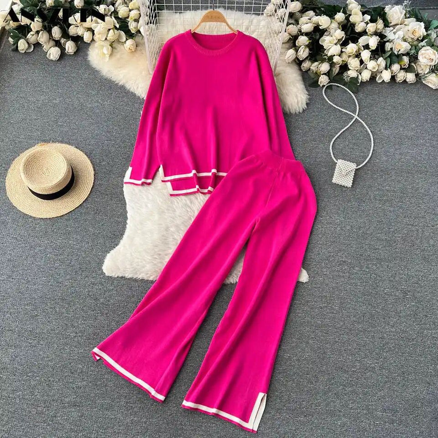 Pink Border Style 2 Pcs Winter Outfit