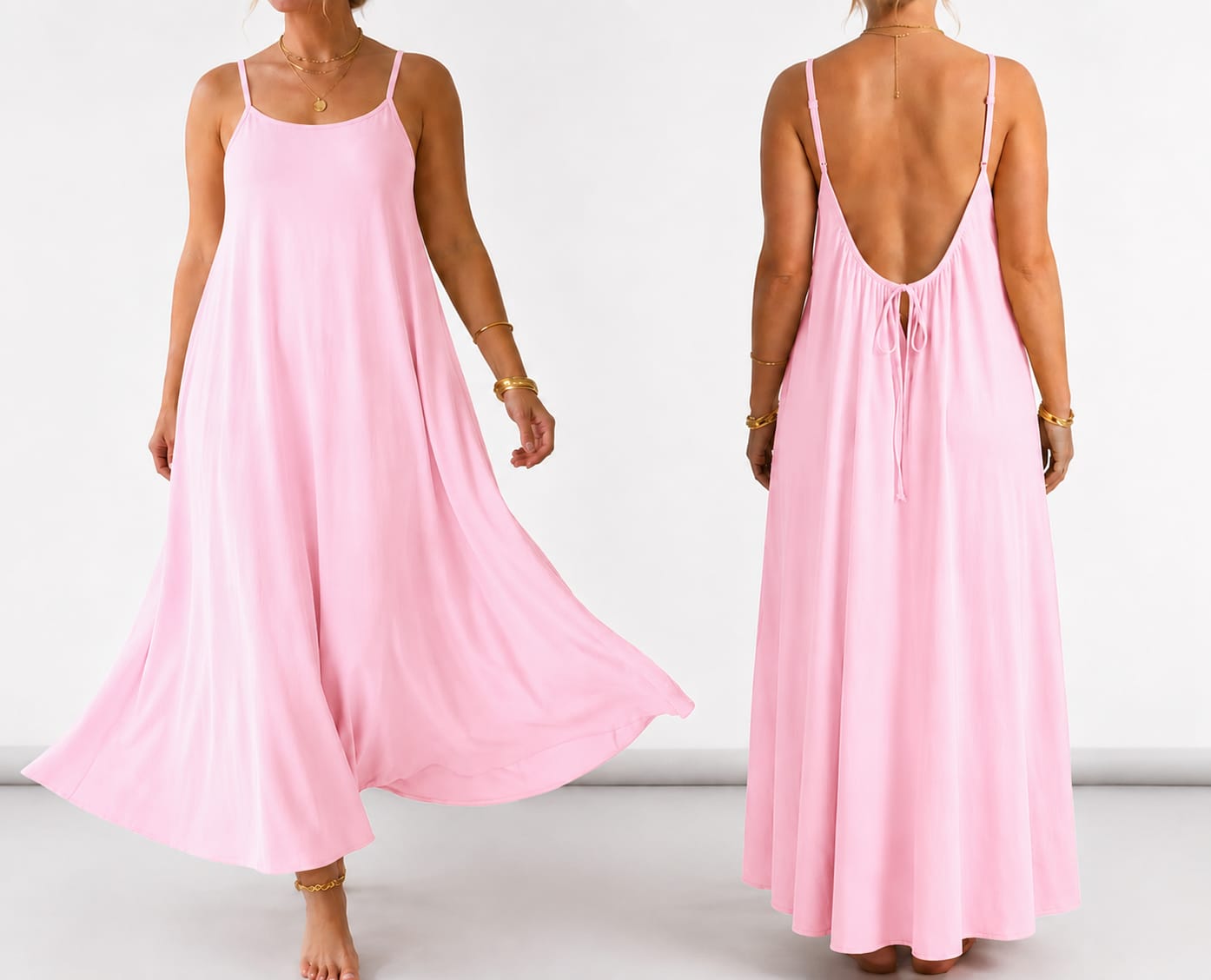 PINK WOMEN LONG CAMI MAX