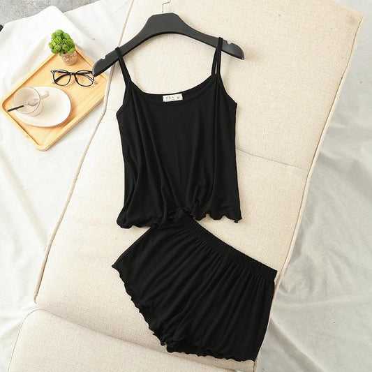 BLACK WOMEN 2 PCS CAMI SET