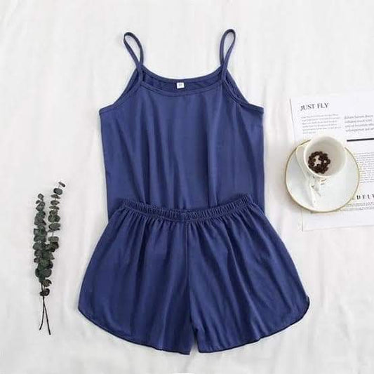 BLUE WOMEN 2 PCS CAMI SET