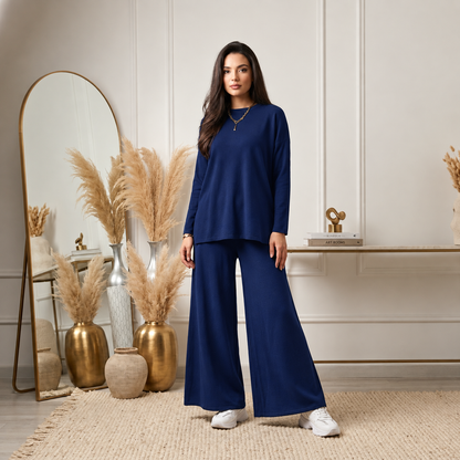 Navy Blue Baggy Co ord Set