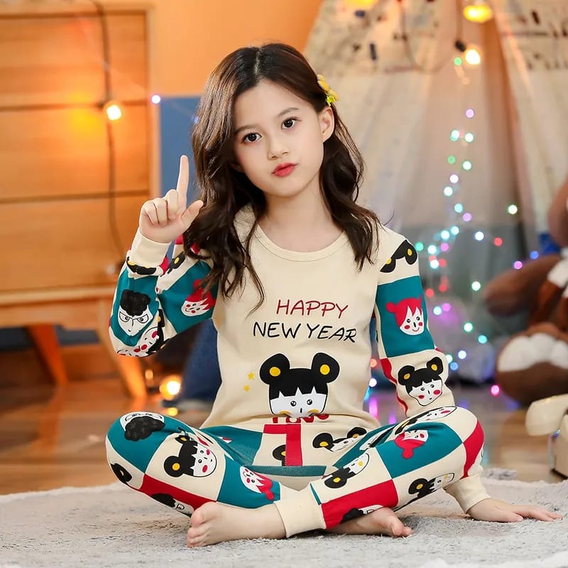 Happy New Year Printed Kids Wear